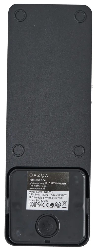 Външна стенна лампа черна със сензор за движение, включително LED - Shift