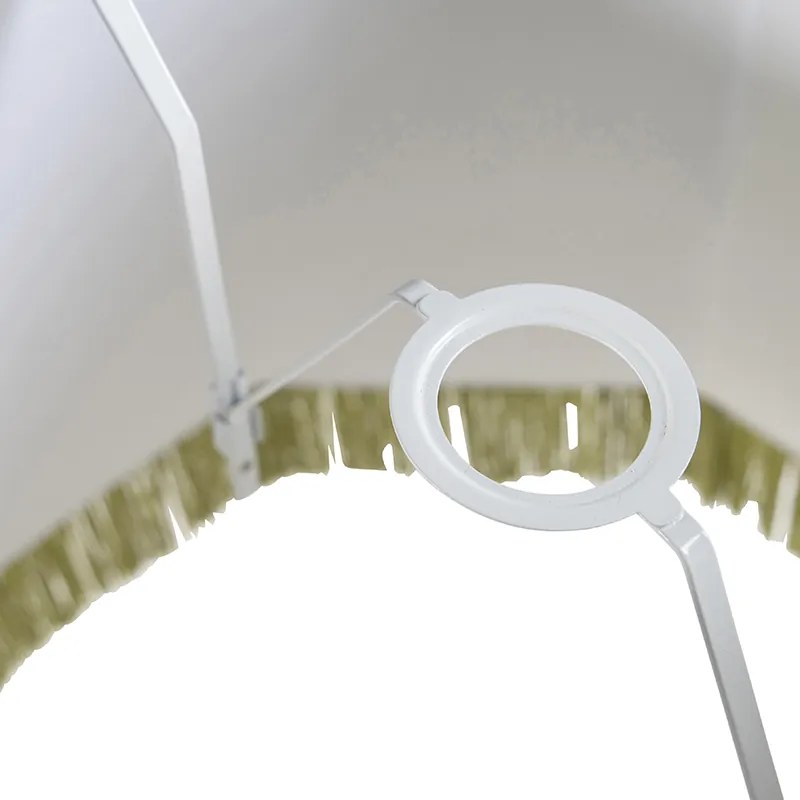 Копринен абажур зелен 45/30/44 - Баба