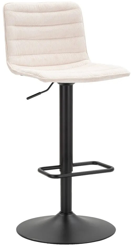 Бяло-черен бар стол с регулируема височина (височина на седалката 61 cm) Malia – Mauro Ferretti