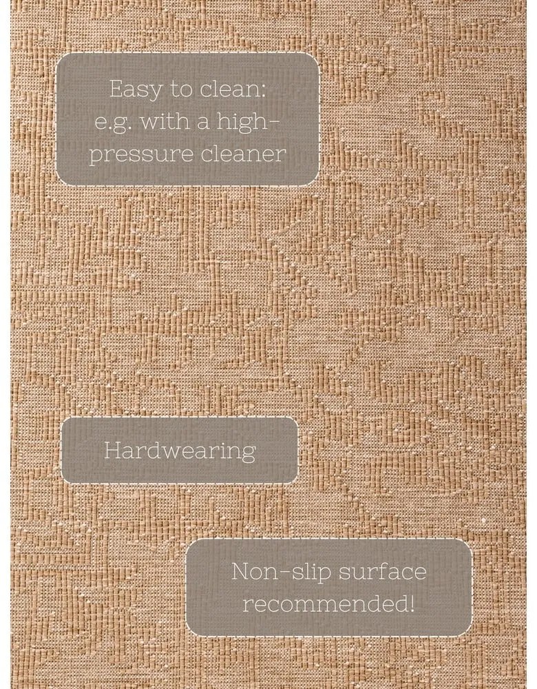 Килим за открито и закрито в цвят слонова кост и бежово 200x290 cm Duet Kona – NORTHRUGS