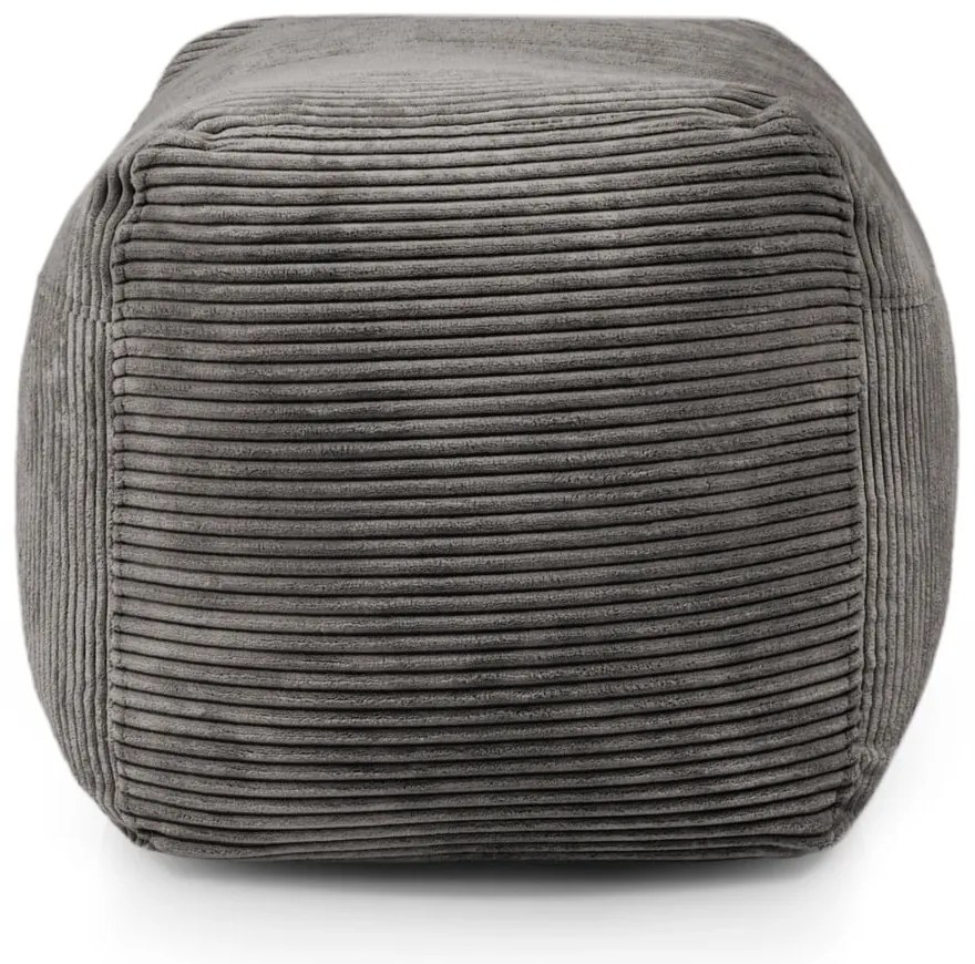 Кремав пуф от рипсено кадифе Plus 70 Lounge – SLOWDOWN