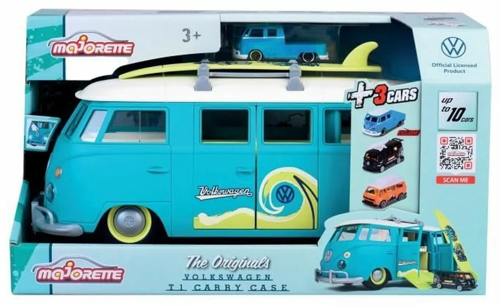 Игра Комплект Превозни Средства Majorette Volkswagen T1 Carry Case Син