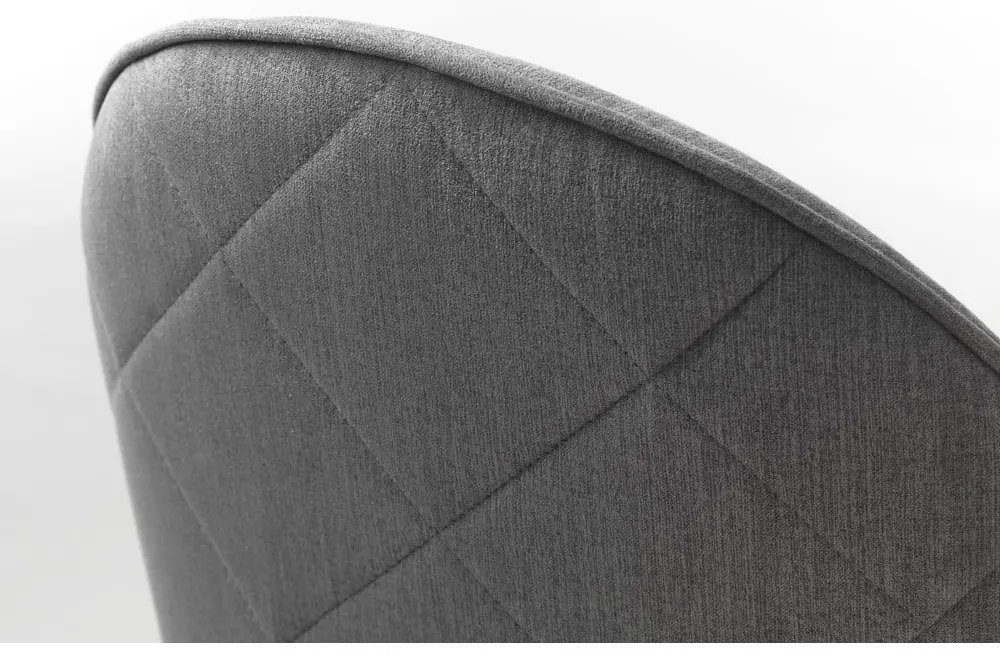 Сив тапициран трапезен стол с подлакътници Minto – Unique Furniture