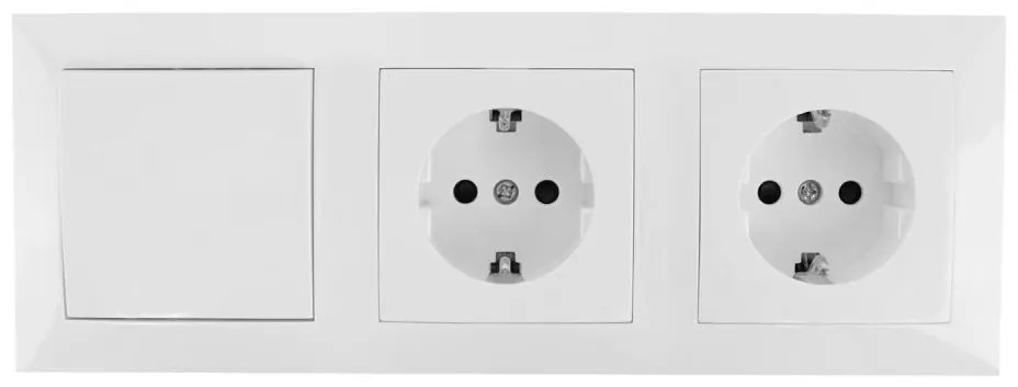 Aigostar - Комплект 2x стенни контакта с вграден ключ 2x16A/250V SCHUKO