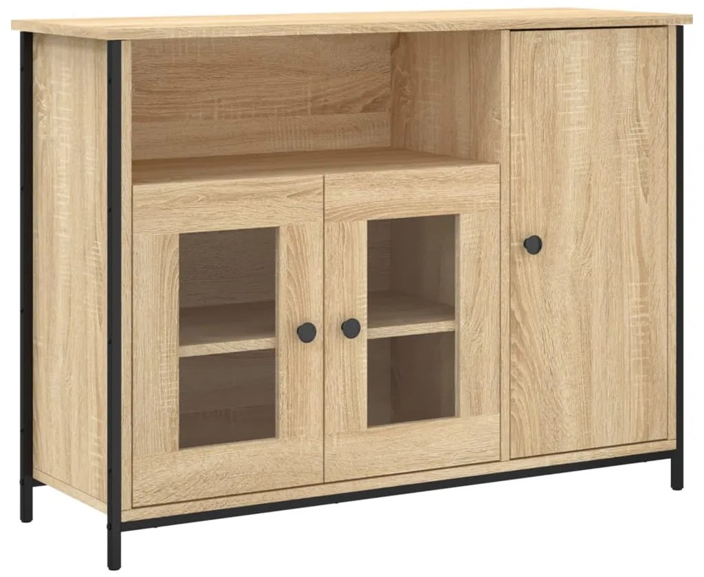 835510 vidaXL Сайдборд, дъб сонома, 100x35x75 см, инженерно дърво