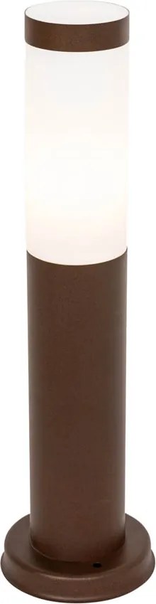 Стълб за външна лампа ръждивокафяв с опал 45 см IP44 - Rox