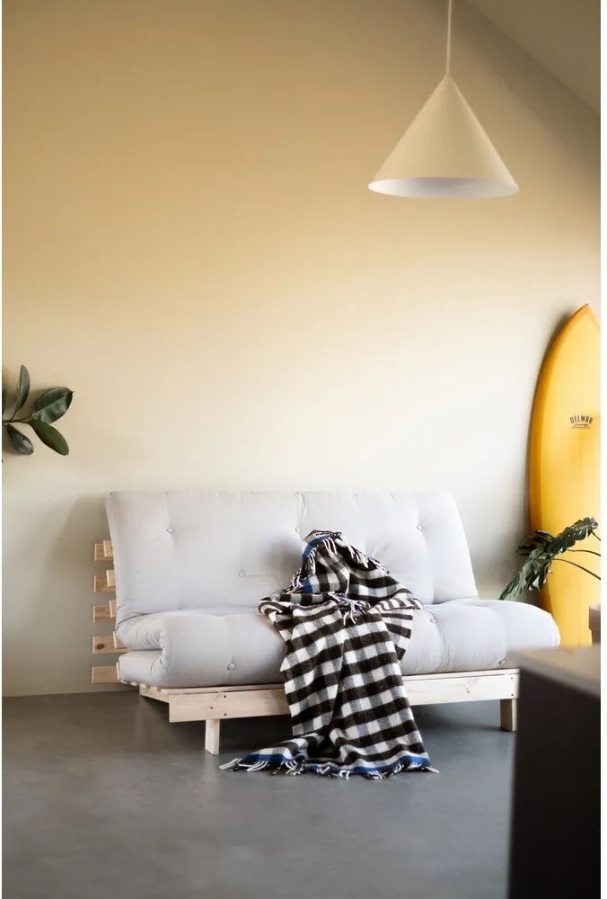 Бял/светлосин разтегателен диван 160 cm Roots - Karup Design