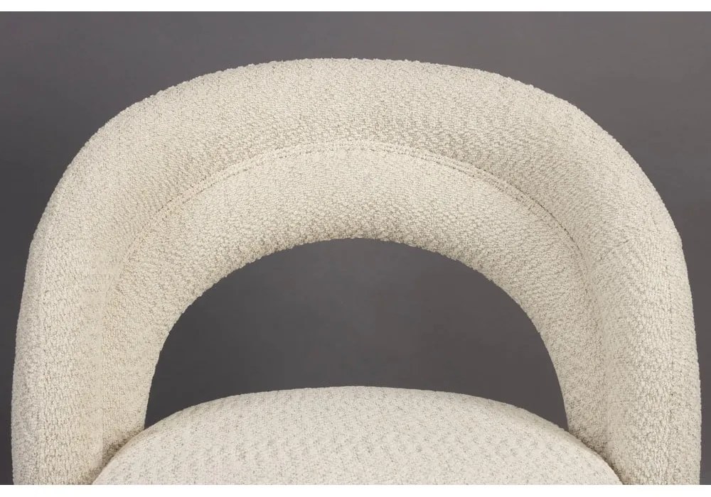 Кремаво въртящо се кресло от букле Seina – Dutchbone