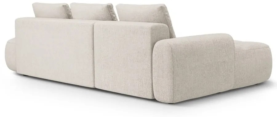 Бежов сгъваем/с място за съхранение ъглов диван (ляв ъгъл) Linz – Cosmopolitan Design