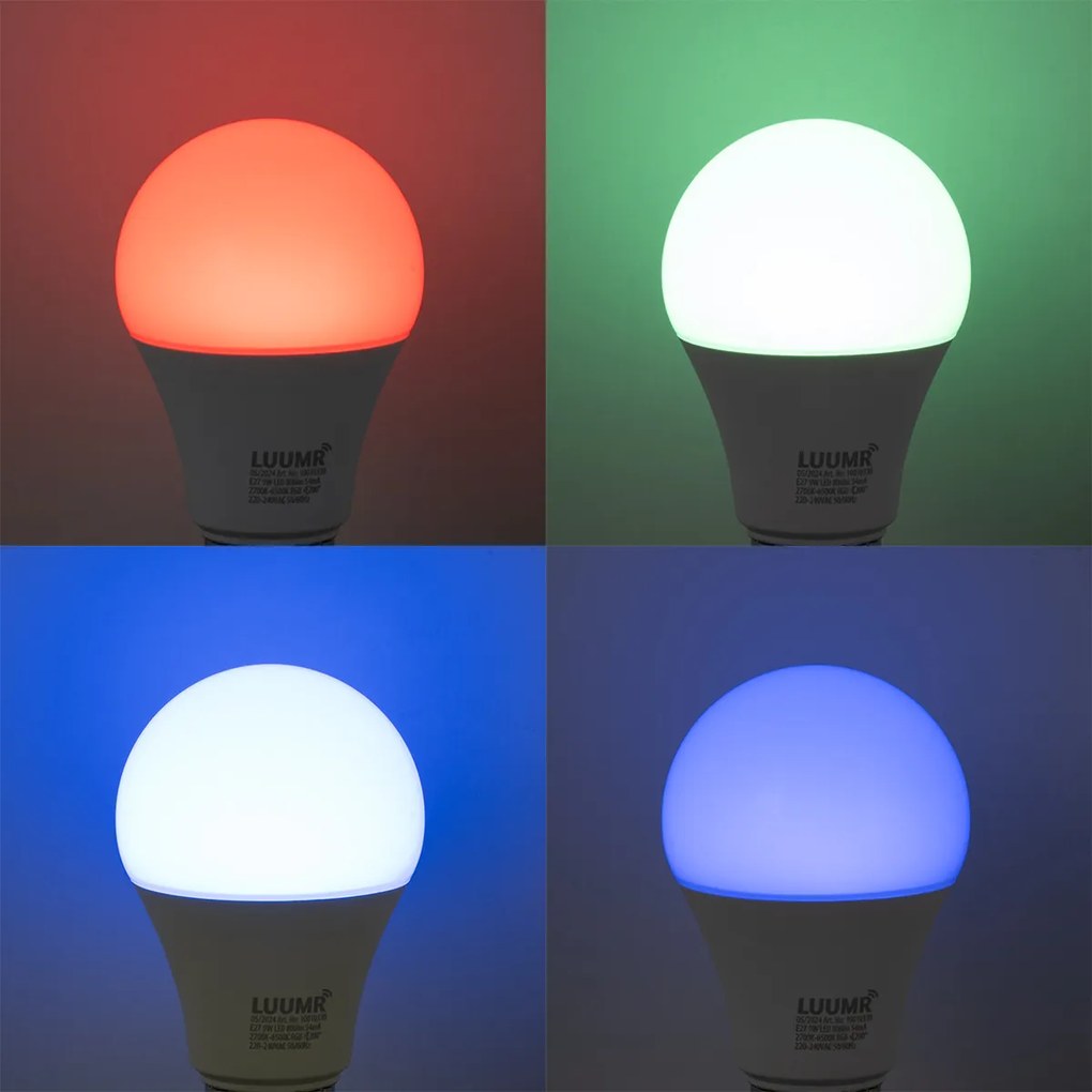 E27 Димируема LED лампа RGBW A60 Опал 9W 806 lm 2700-6500K