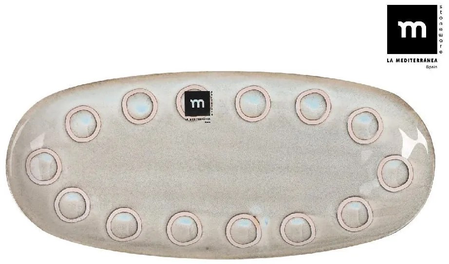 Плато овал LA MEDITERRANEA Almudena Gray, 29x14 cm, порцелан