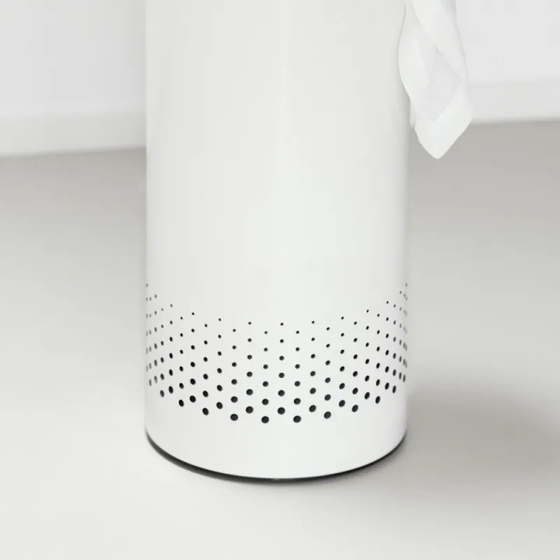 Кош за пране Brabantia 90300239, 35 л, Корков капак, Пълнене без отваряне, Вентилационни отвори, Бял