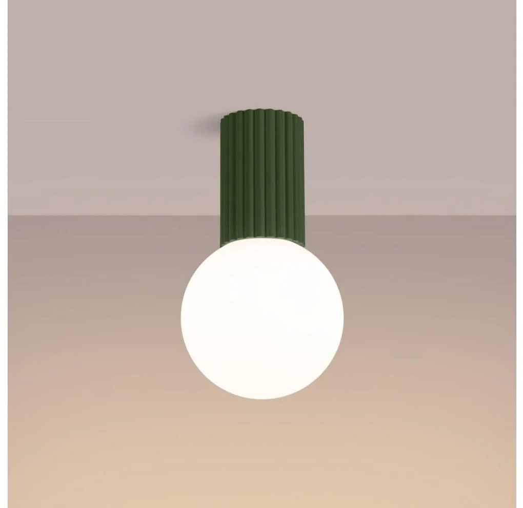 Sollux SL.1723 - Плафон за баня HALO 1xG9/8W/230V IP44 зелен