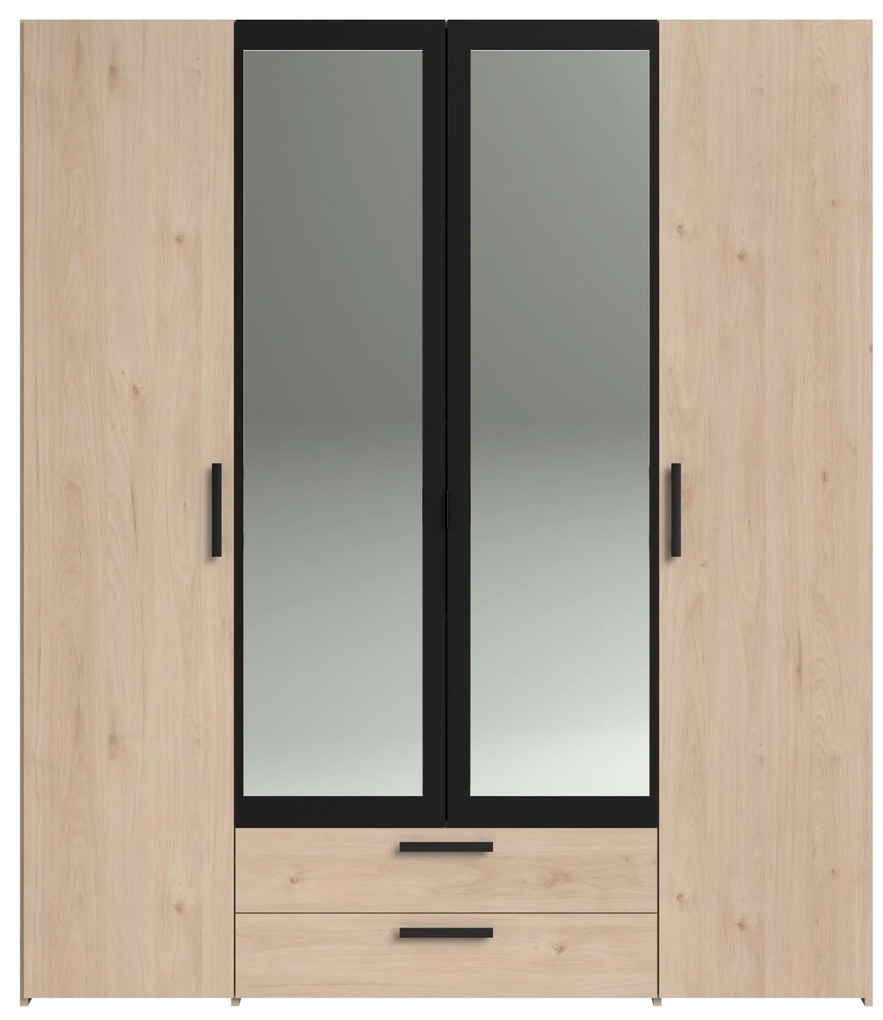 Гардероб Dorm 4-door с огледало-Mauro