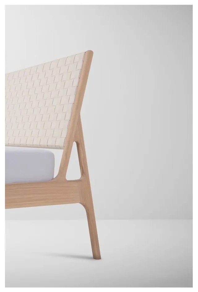 Масивно дъбово легло с бяла табла , 180 x 200 cm Fawn - Gazzda