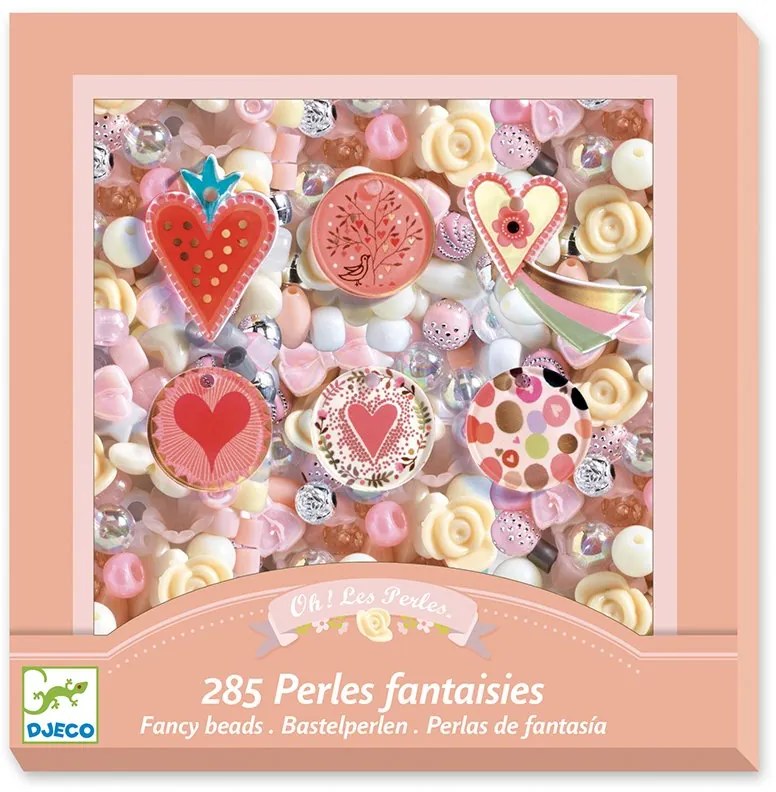 Djeco - Игра създай бижута Fancy beads Hearts DJ09855