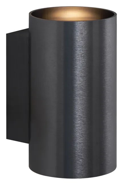 Модерна стенна лампа тъмно сива кръгла 2-светлинна GU10 50mm - Sandy