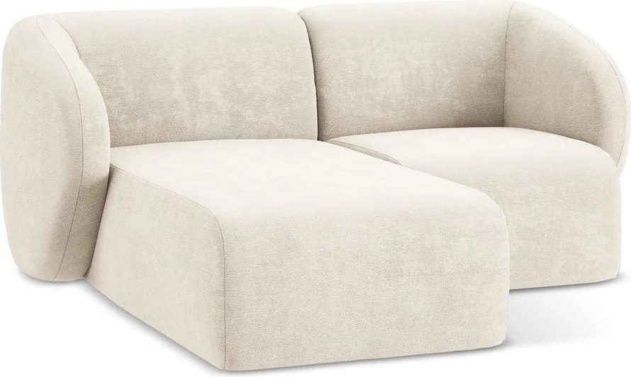 Бежов шенилов ъглов диван (ляв ъгъл) Lani – Makamii