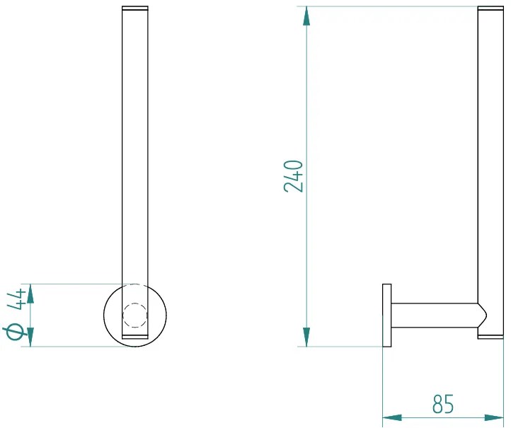 Резервен държач за тоалетна хартия Medi-Height 15 cm-Leuko - Mat