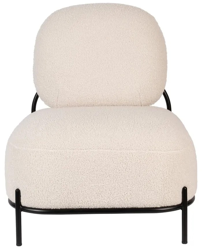 Кремаво кресло от букле Polly – White Label