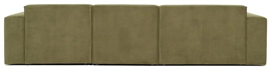 Ъглов диван от зелен велур (ляв ъгъл) Sting - Scandic