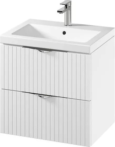 Cersanit S801-545 - Стенен шкаф за баня с мивка TIRSO 60x45 см, бял