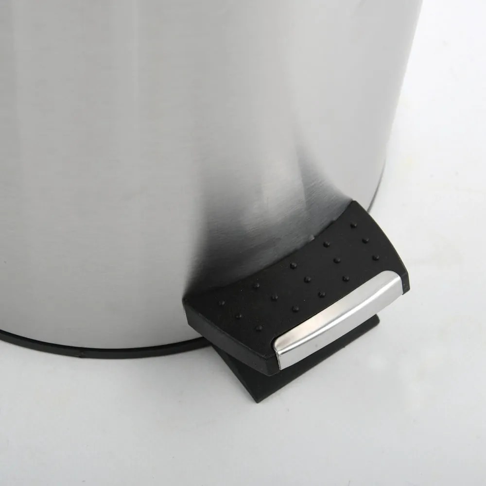 Стоманено кошче за боклук с педал в матово сребрист цвят 3 l Adonis – Spirella