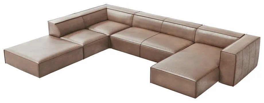 Ъглов диван от светлокафява кожа (ляв ъгъл) Madame - Windsor &amp; Co Sofas