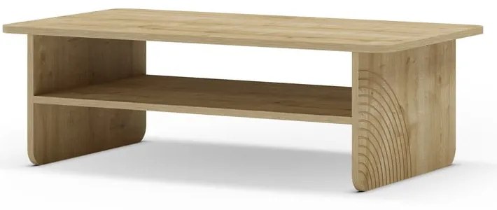 Масичка за кафе с дъбов плот в естествен цвят 60x110 cm Daira – Marckeric