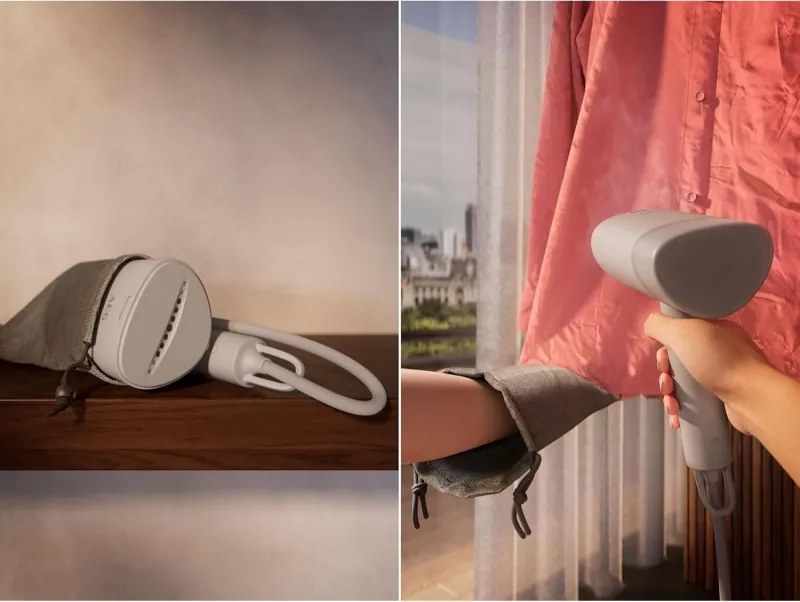 Уред за гладене с пара AEG HS5-16UG, 1200W, 100 мл, 22 г/мин, Сгъваема дръжка, Сив