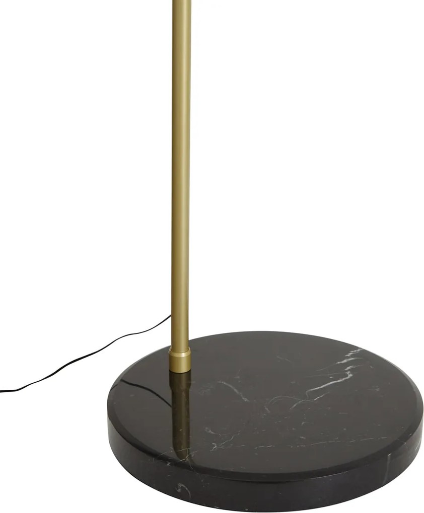 Дизайнерска дъгова подова лампа златиста, включва LED димируема в 3 стъпки - Anello