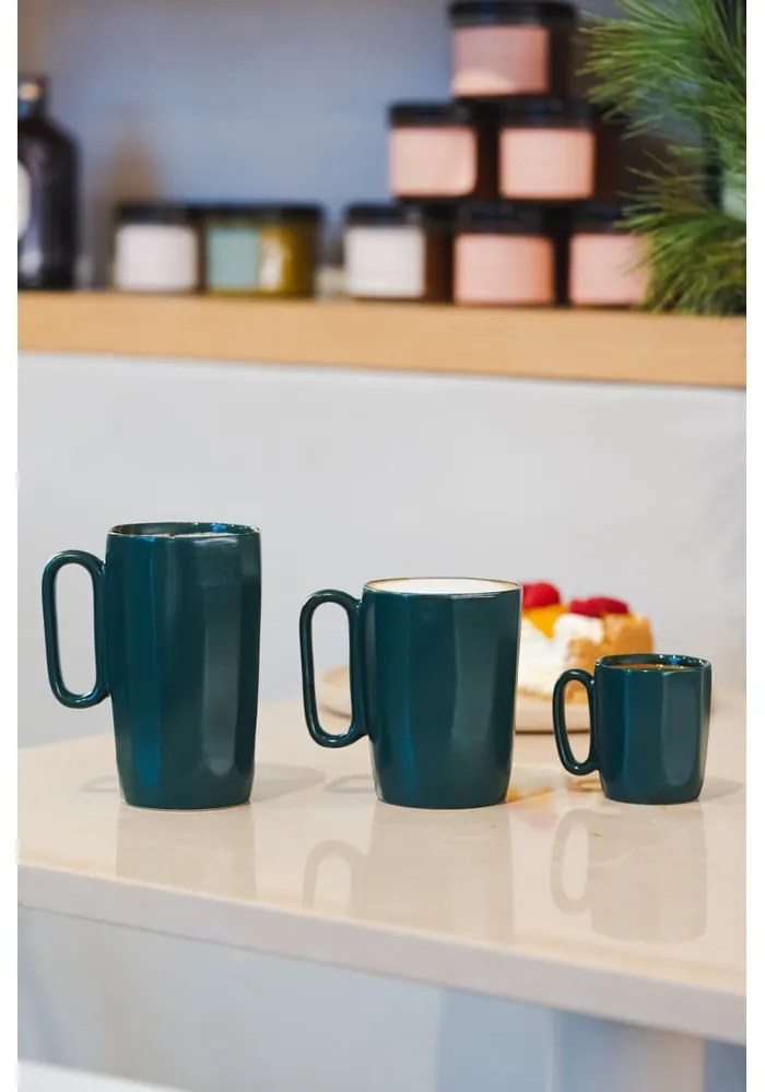 Тъмнозелени глинени чаши в комплект 2 бр. за еспресо 80 ml Fuori – Vialli Design