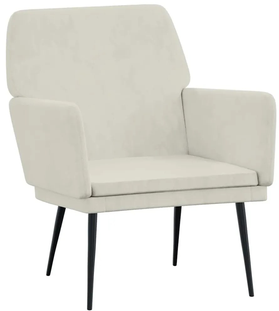 351380 vidaXL Кресло, кремаво, 62x79x79 см, кадифе