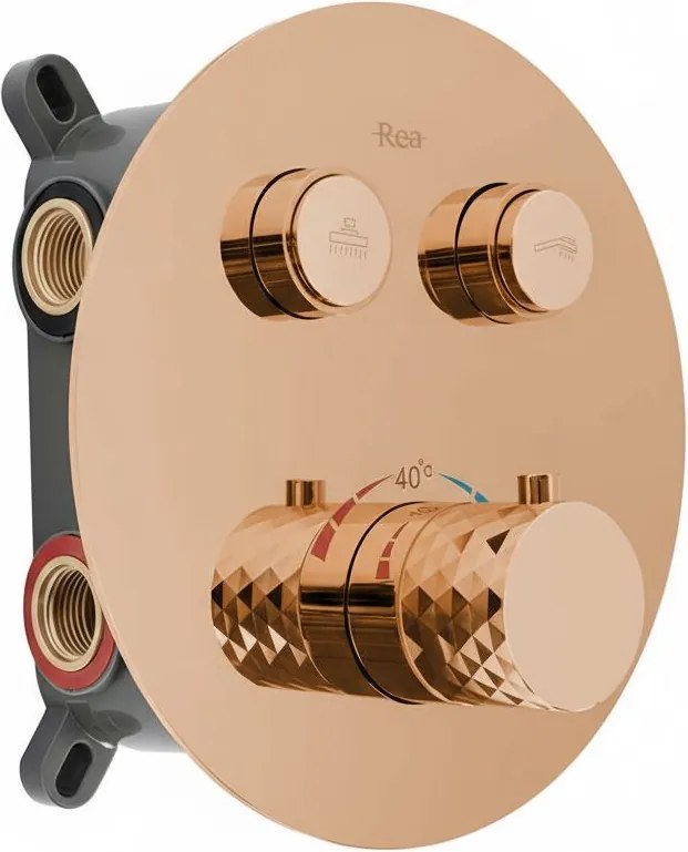 Вграден душ комплект с термостат Rea Lungo Diamond Copper