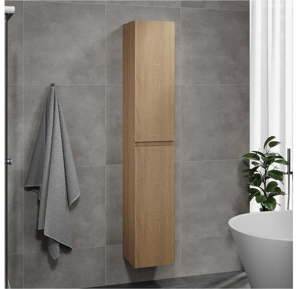 Шкаф за баня KENWOOD 186 см, дъб