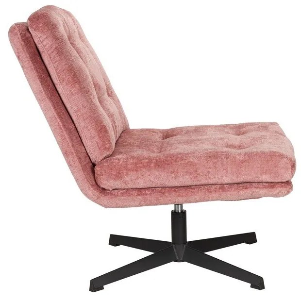 Розово въртящо се кресло Kai – White Label