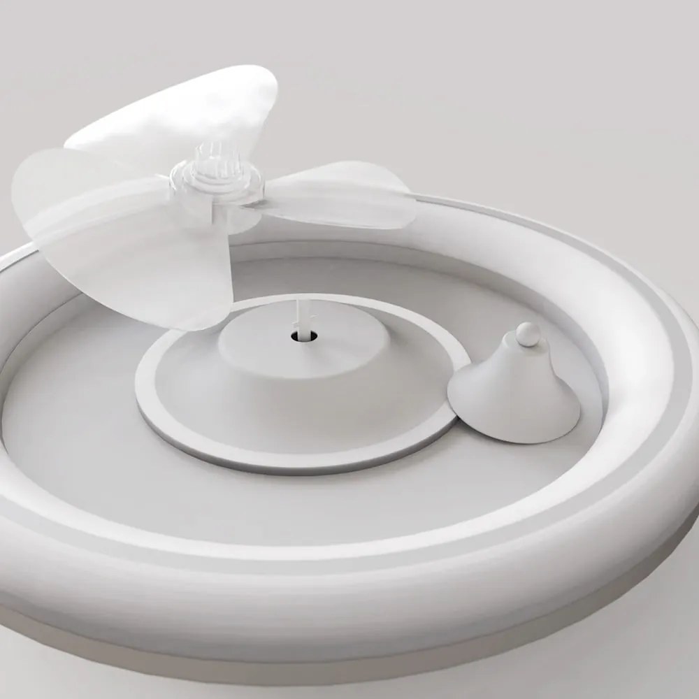 Бяло LED осветително тяло за таван с дистанционно управление и вентилатор Alan – SULION