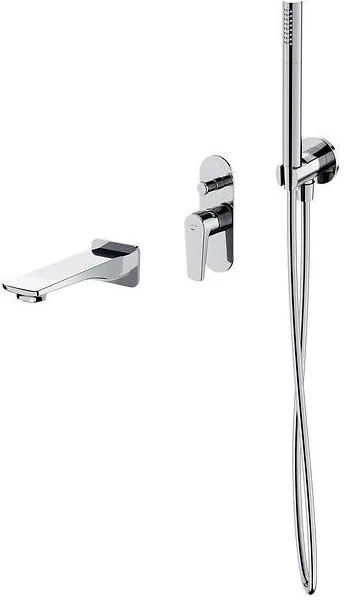 Cersanit S952-040 - Комплект вана с вградена батерия MODUO хром лъскав