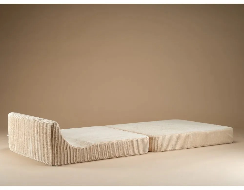 Светлокафяв детски стол от рипсено кадифе Flipster – Wigiwama