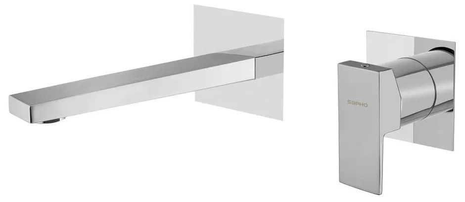 Вградена батерия за мивка в лъскаво-сребрист цвят (1 изход) Latus – Sapho