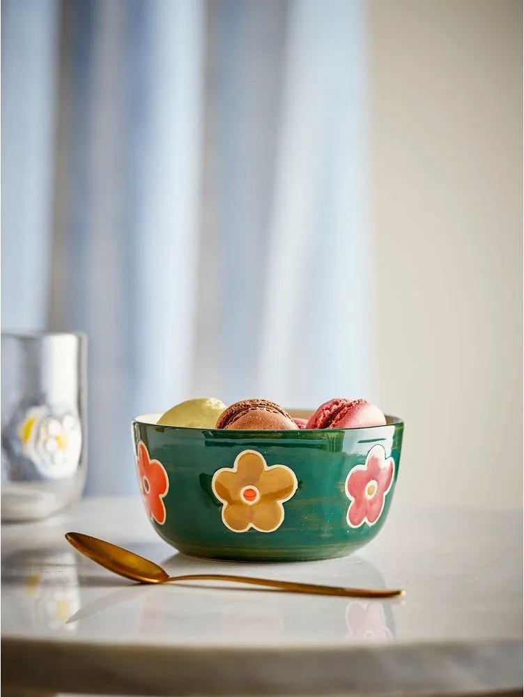 Тъмнозелена глинена детска купичка ø 12 cm Addy – Bloomingville Mini