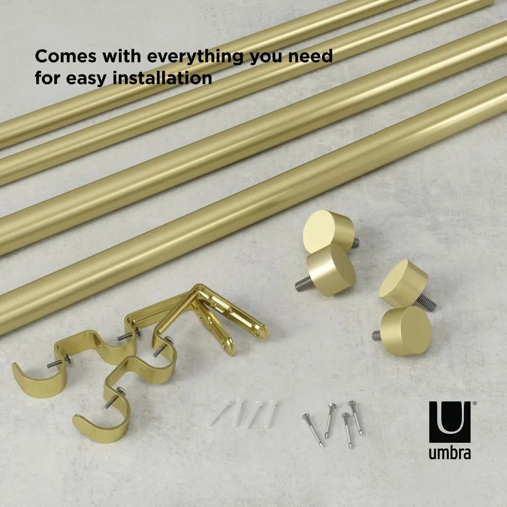 Стоманен разтегателен двоен корниз 91 - 168 cm Cappa - Umbra