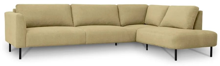 Ъглов диван в цвят жълта охра (десен ъгъл) Hero – Scandic