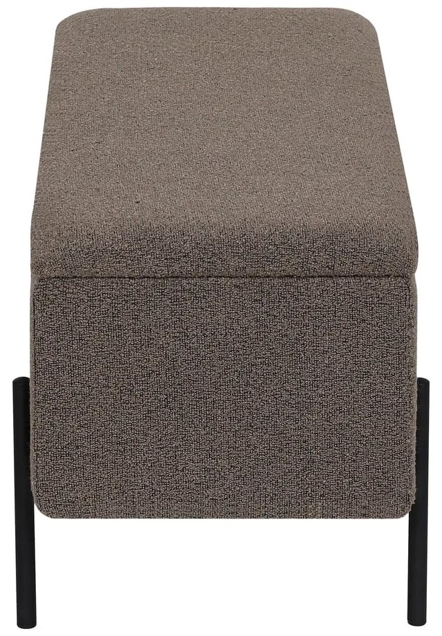 Кафява пейка от прежда с примки от букле Watford – House Nordic