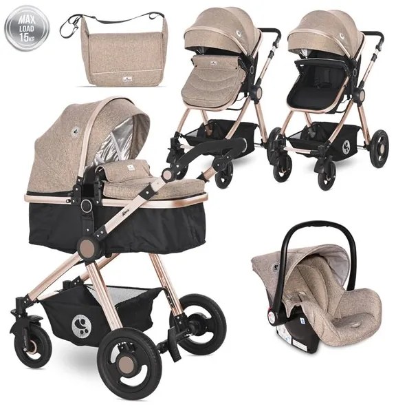 Комбинирана детска количка ALEXA SET LORELLI - PEARL Beige