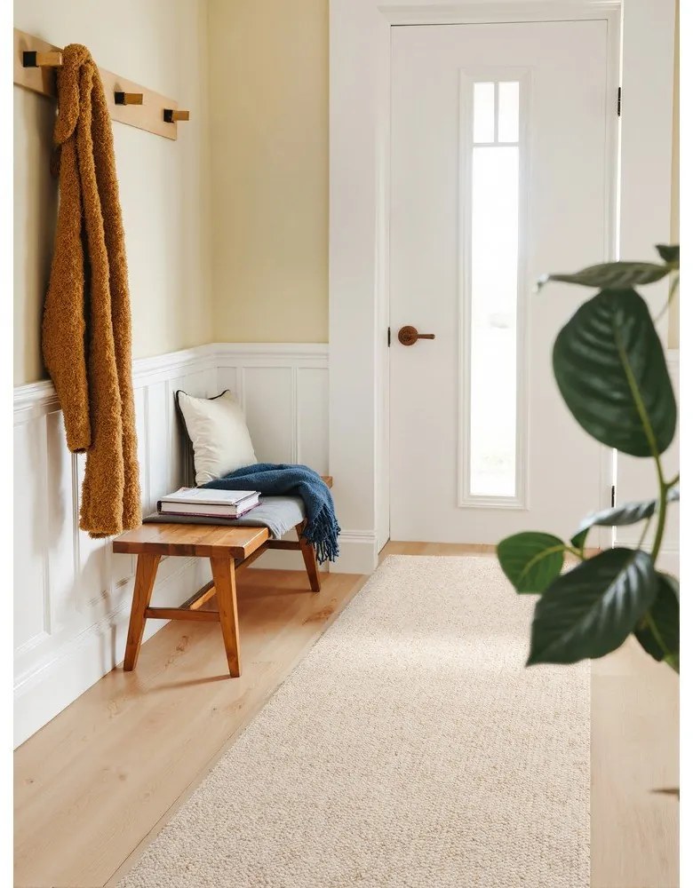 Кремава пътека подходяща за пране 80x240 cm Rocco Cream – Elle Decoration