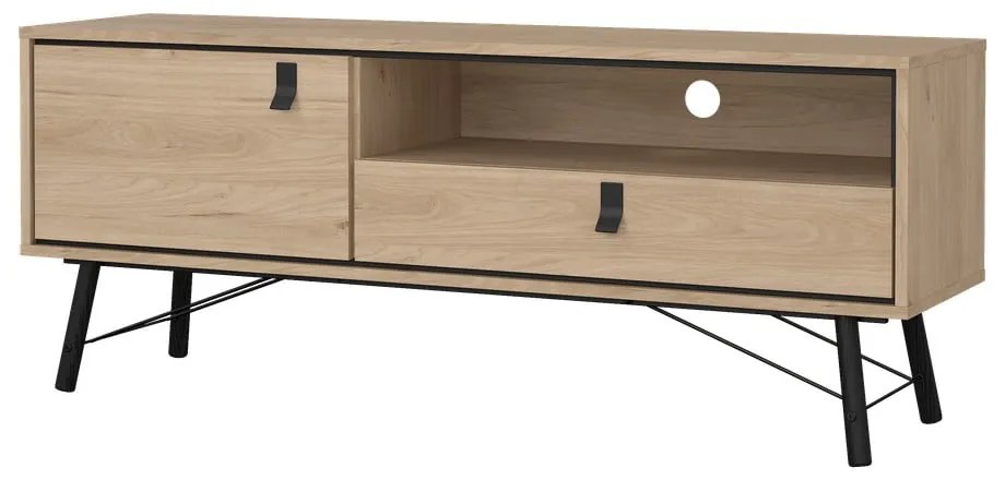 Маса за телевизор от дъбов декор в естествен цвят 150x60x40 cm Ry – Tvilum