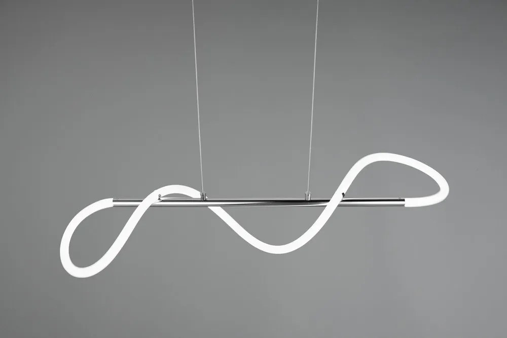 Метално LED затъмняващо се висящо осветително тяло в сребрист цвят Argos – Reality