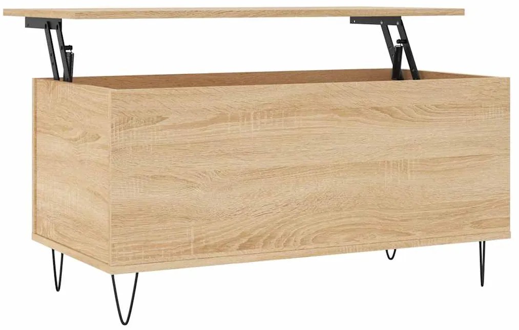 830975 vidaXL Кафе маса, дъб сонома, 90x44,5x45 см, инженерно дърво