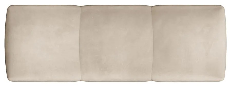 Бежов кадифен подлакътник за модулен диван Rome Velvet - Cosmopolitan Design